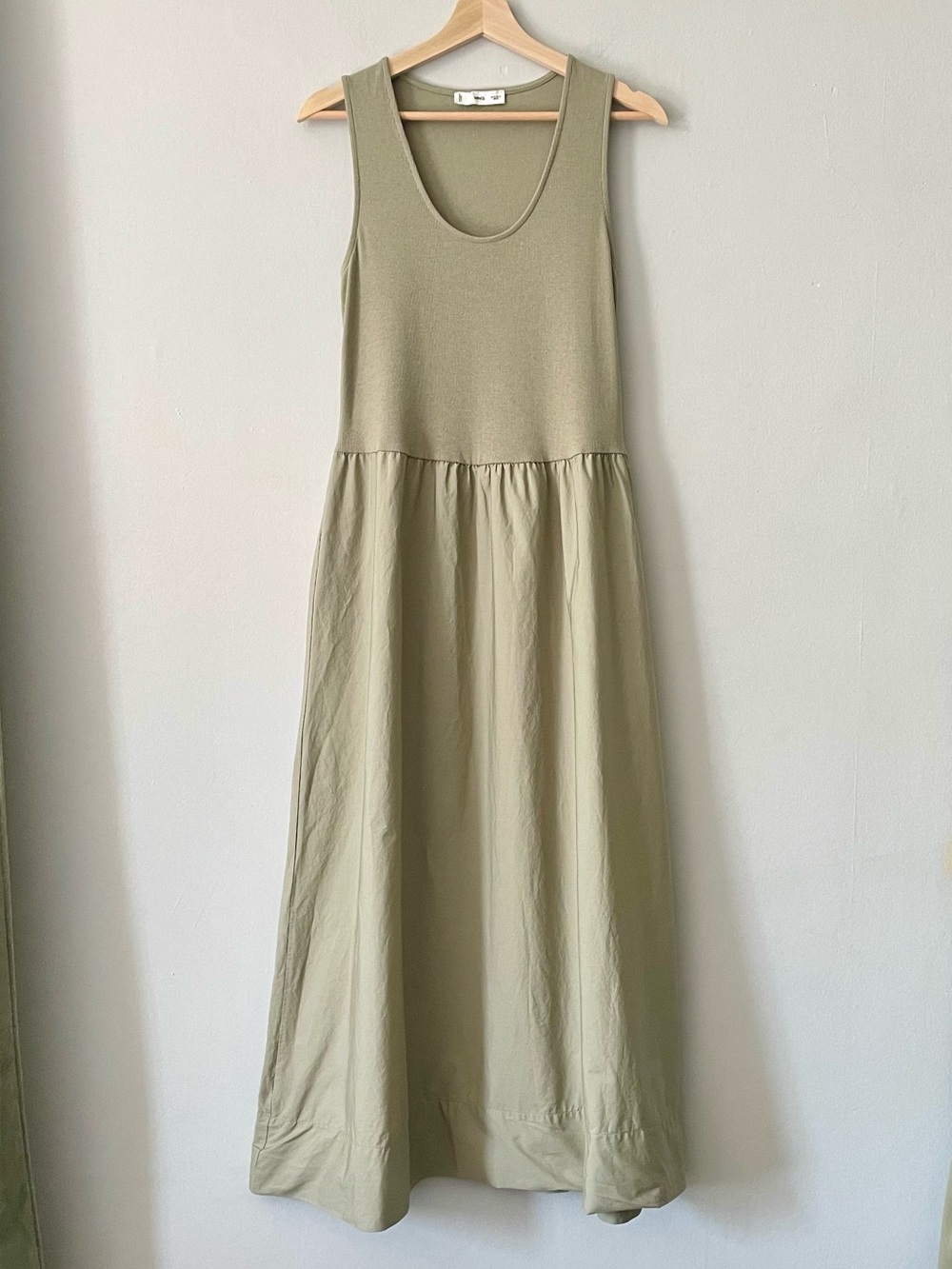 MANGO Valvi Mixed Media Maxi Dress